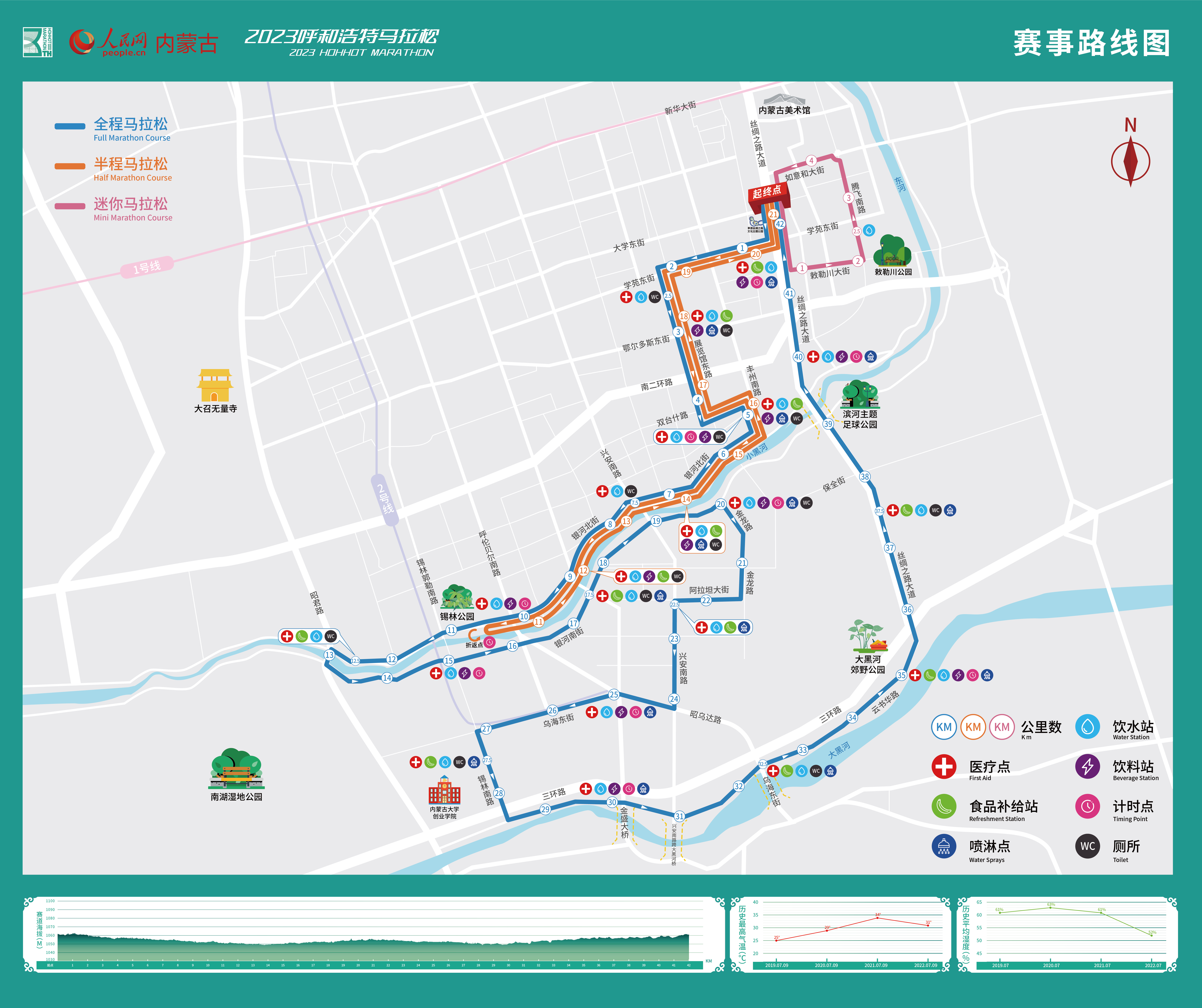 2023呼和浩特马拉松发布 7月9日开跑 15000跑者